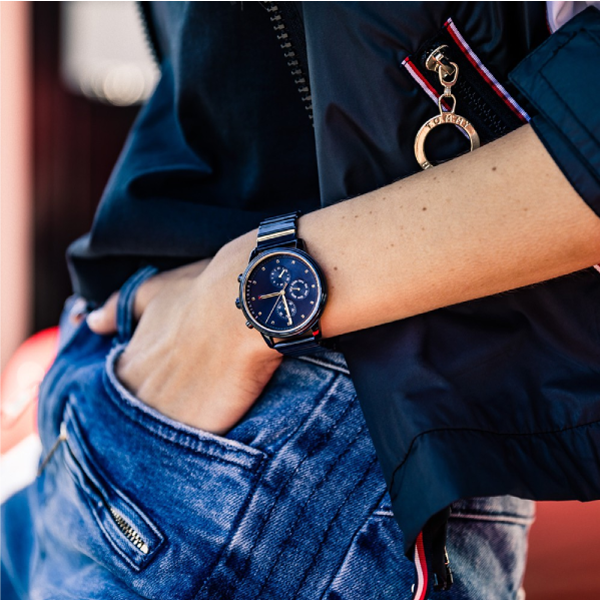 Heren Accessoires voor voor Horloges voor Tommy Hilfiger S Analoog Quartz Horloge James Met Roestvrij Stalen Armband in het Blauw voor heren 