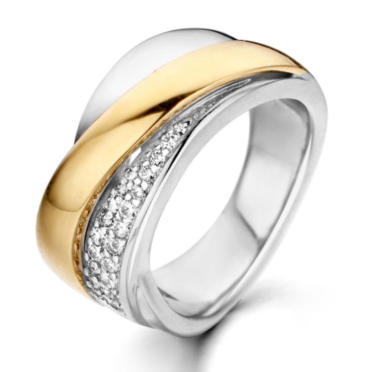 Vernietigen tyfoon impliceren Wolters juweliers | Excellent Jewellery Ring zilver/goud zirkonia
