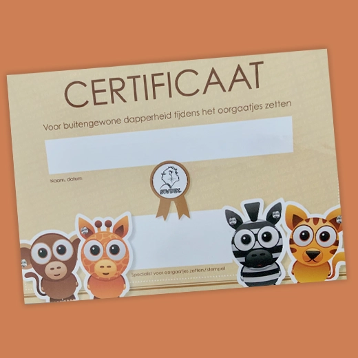 Oorgaatjes certificaat