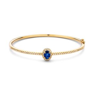 Armband geelgoud briljant/saffier