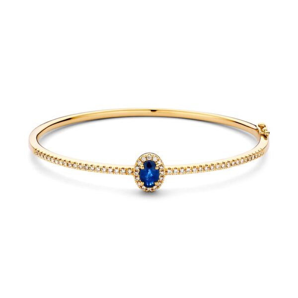 Armband geelgoud briljant/saffier