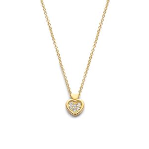 Collier geelgoud briljant 0,05 crt.
