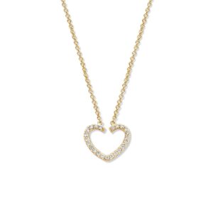Collier geelgoud briljant 0,12 crt.
