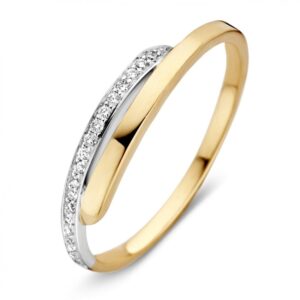 Ring bicolor briljant 0.07 crt.