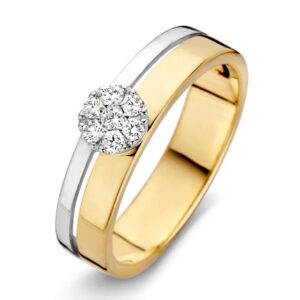 Ring bicolor briljant 0.14 crt.