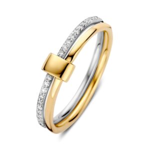 Ring bicolor briljant 0.14 crt.