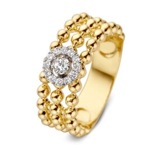 Ring bicolor briljant 0.19 crt.