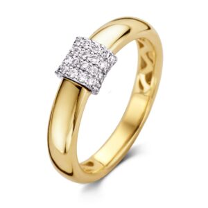 Ring bicolor briljant 0.21 crt.