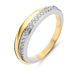 Ring bicolor briljant 0.25 crt.