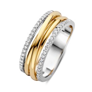 Ring bicolor briljant 0.27 crt.