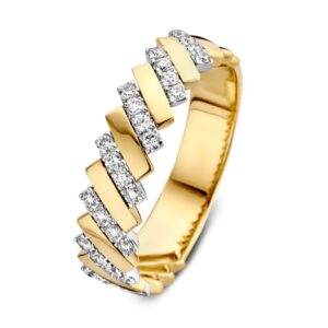 Ring bicolor briljant 0.30 crt.