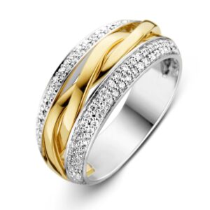 Ring bicolor briljant 0.45 crt.