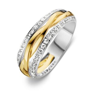 Ring bicolor briljant 0.47 crt.