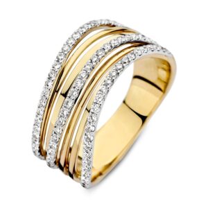 Ring bicolor briljant 0.52 crt.