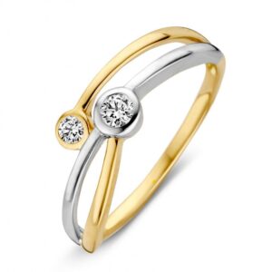 Ring bicolor zirkonia