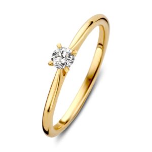 Ring geelgoud briljant 0.17 crt.