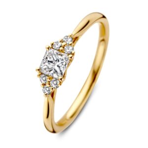 Ring geel briljant 0.52 crt.