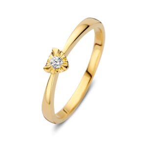Ring geelgoud briljant 0.05 crt.