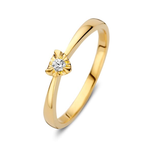 Ring geelgoud briljant 0.05 crt.