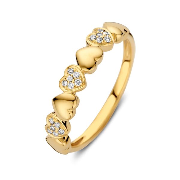 Ring geelgoud briljant 0.09 crt.