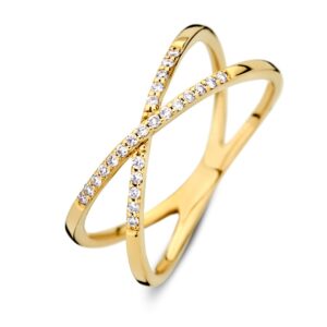 Ring geelgoud briljant 0.12 crt.