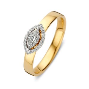 Ring geelgoud briljant 0.12 crt.