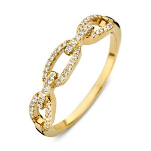 Ring geelgoud briljant 0.14 crt.
