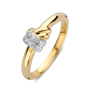 Ring geelgoud briljant 0.14 crt.