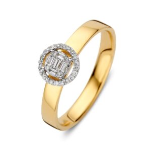 Ring geelgoud briljant 0.17 crt.