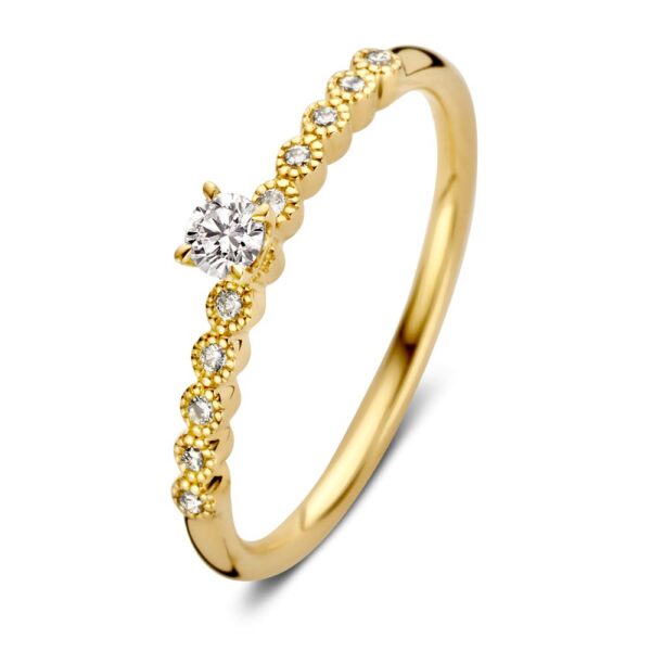 Ring geel briljant 0.19 crt.