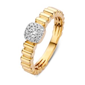 Ring geelgoud briljant 0.22 crt.