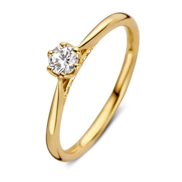 Ring geelgoud briljant 0.26 crt.