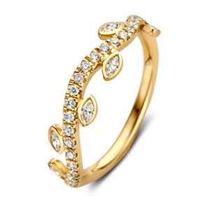 Ring geelgoud briljant 0.37 crt.