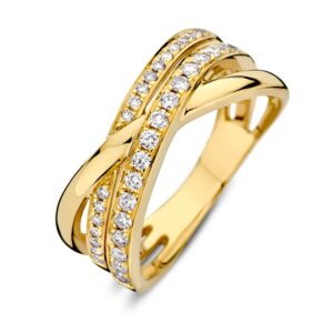 Ring geelgoud briljant 0.38 crt.