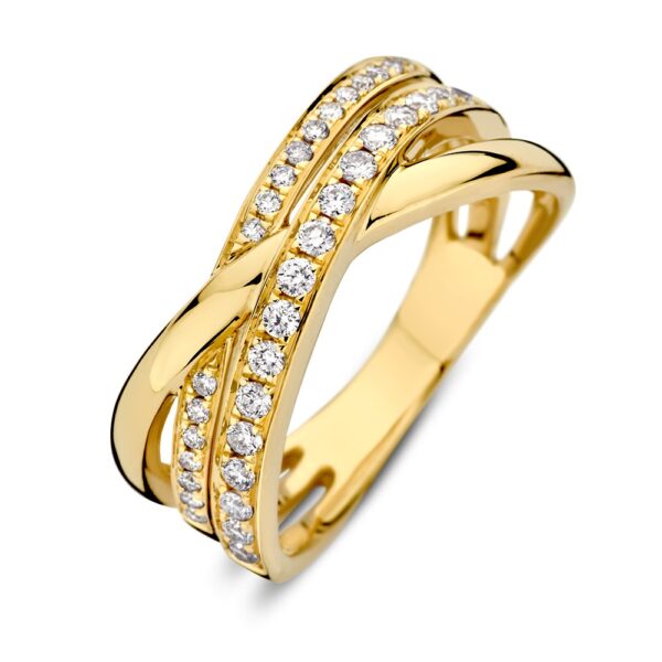 Ring geelgoud briljant 0.38 crt.