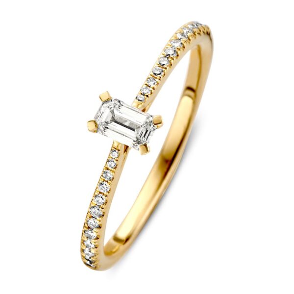 Ring geelgoud briljant 0.42 crt.