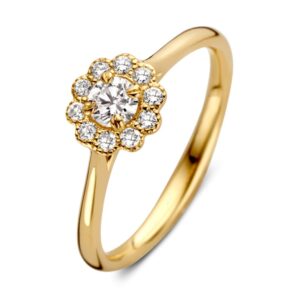 Ring geelgoud briljant 0.43 crt.