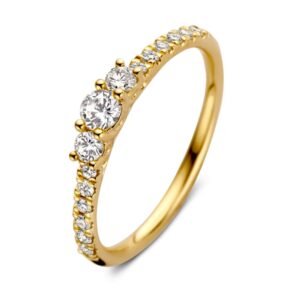 Ring geelgoud briljant 0.46 crt.