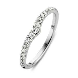 Ring witgoud briljant 0.25 crt.