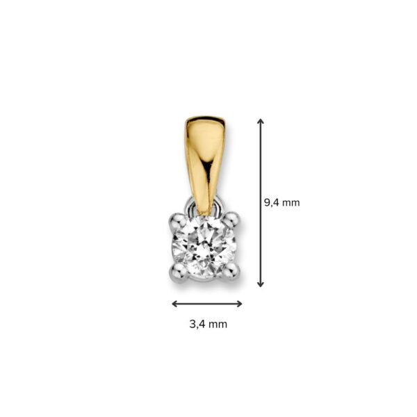 Hanger bicolor briljant 0,19 crt. HG416510 - Afbeelding 2